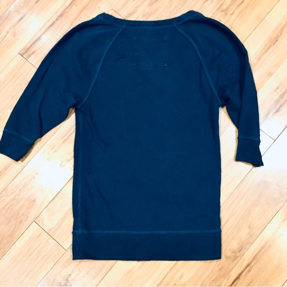 Abercrombie vintage navy green sweatshirt small pullover athlesiure - Picture 3 of 7